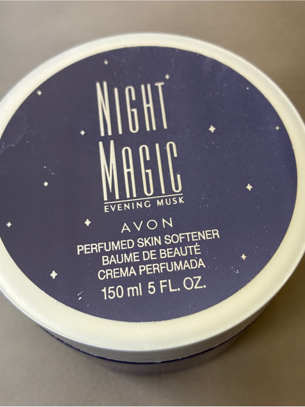 Avon Night Magic Perfumed Skin Softener - Deep Purple & White